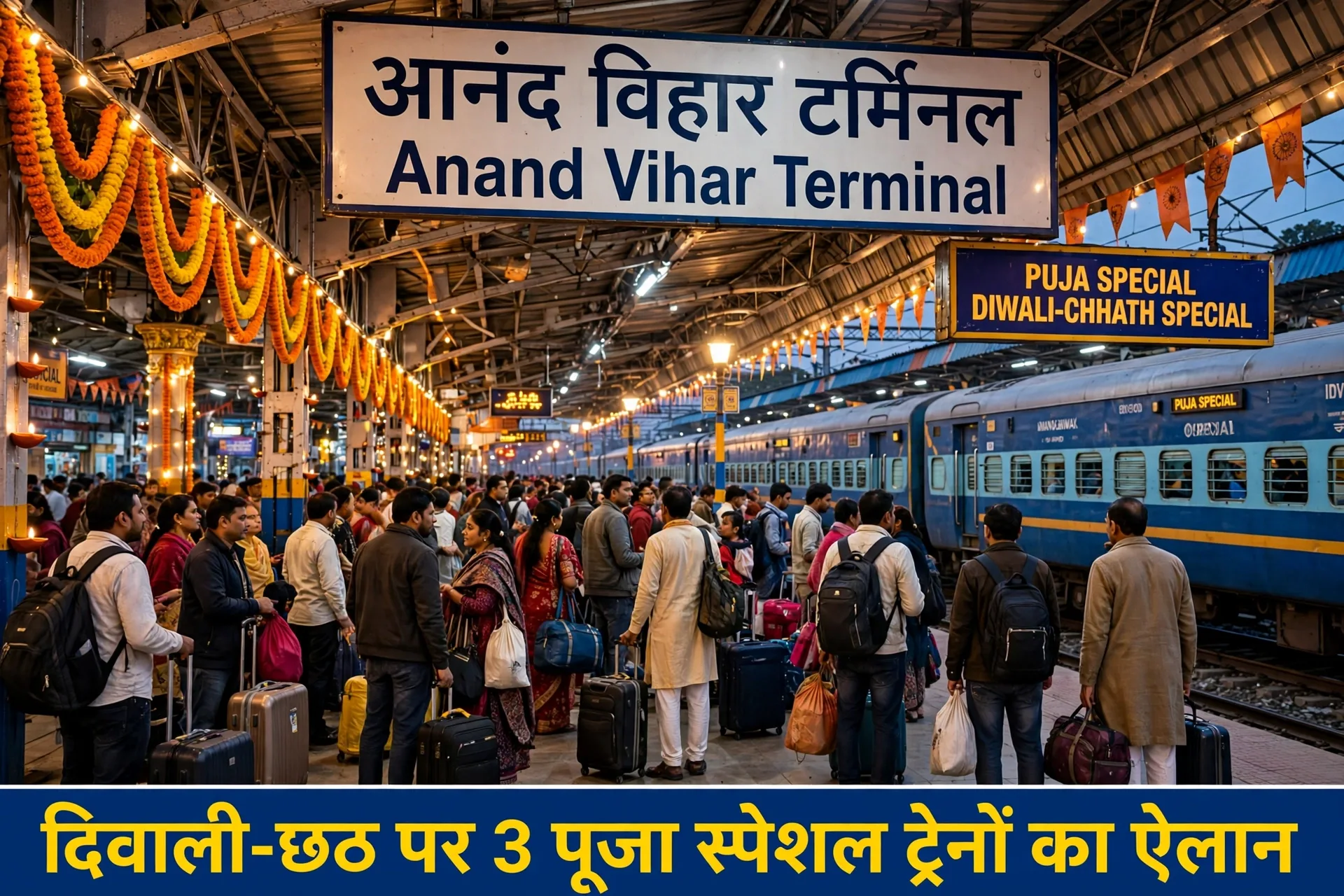 दिवाली-छठ पर घर जाना हुआ आसान! रेलवे ने चलाई 3 और पूजा स्पेशल ट्रेनें, देखें रूट