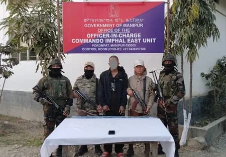 मणिपुर में पेट्रोल पंप बम धमाके का आरोपी गिरफ्तार, हथियार बरामद