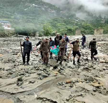 धराली : 50 नागरिक, 1 जेसीओ और 8 जवान लापता- सेना का बचाव अभियान जारी