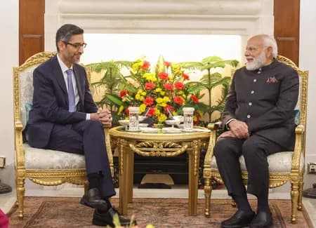 एआई इम्पैक्ट समिट: पीएम मोदी से मिले सुंदर पिचाई, भारत में आर्टिफिशियल इंटेलिजेंस के विकास पर चर्चा की