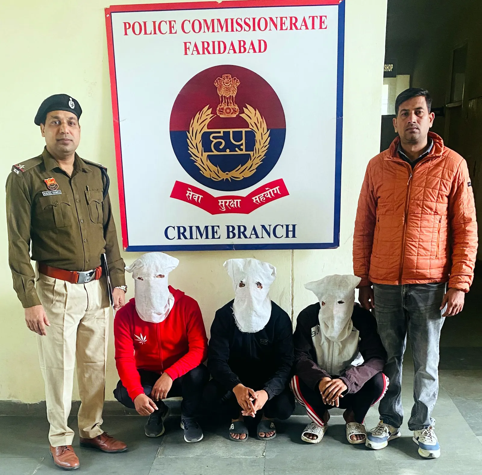 फरीदाबाद: लूटपाट करने वाले तीन बदमाश गिरफ्तार