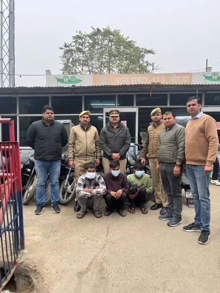 नोएडा: वाहन चोर गिरोह का किया पर्दाफाश, तीन शातिर गिरफ्तार
