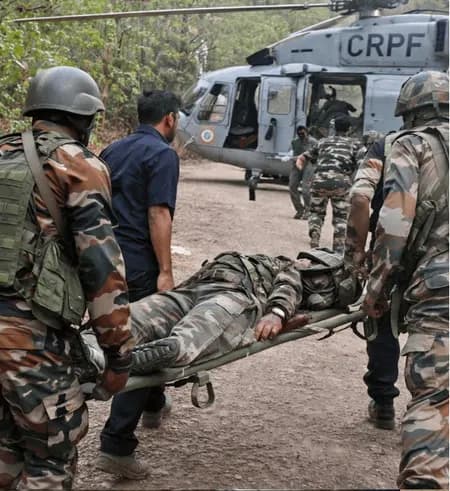 सारंडा के जंगल में नक्सलियों के आईईडी ब्लास्ट में सीआरपीएफ जवान घायल, एयरलिफ्ट कर रांची लाया गया