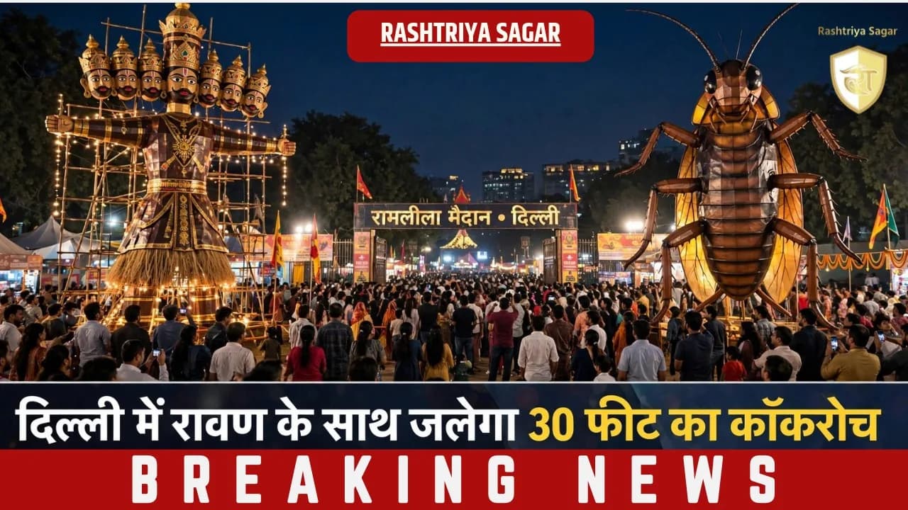 दिल्ली में रावण के साथ जलेगा 30 फीट का कॉकरोच, वजह जानकर रह जाएंगे हैरान