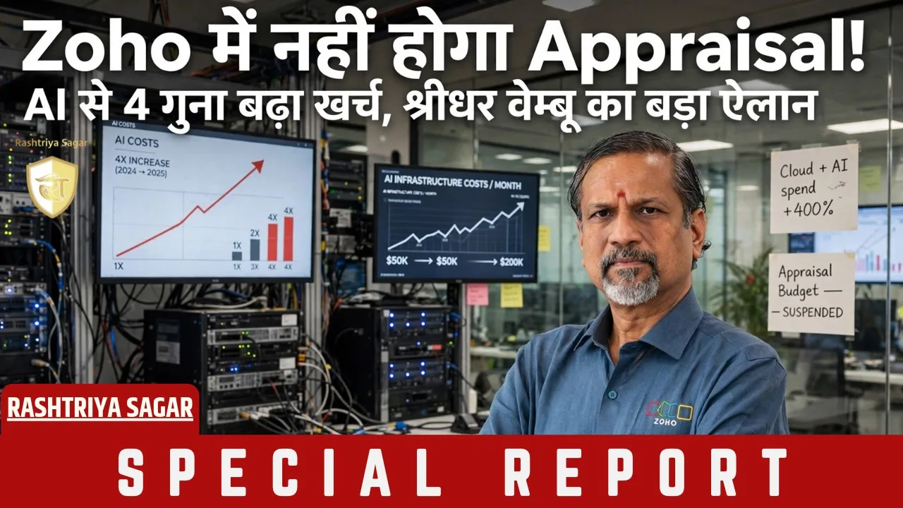Zoho में इस साल नहीं होगा Appraisal! AI के खर्च से परेशान श्रीधर वेम्बू का बड़ा ऐलान