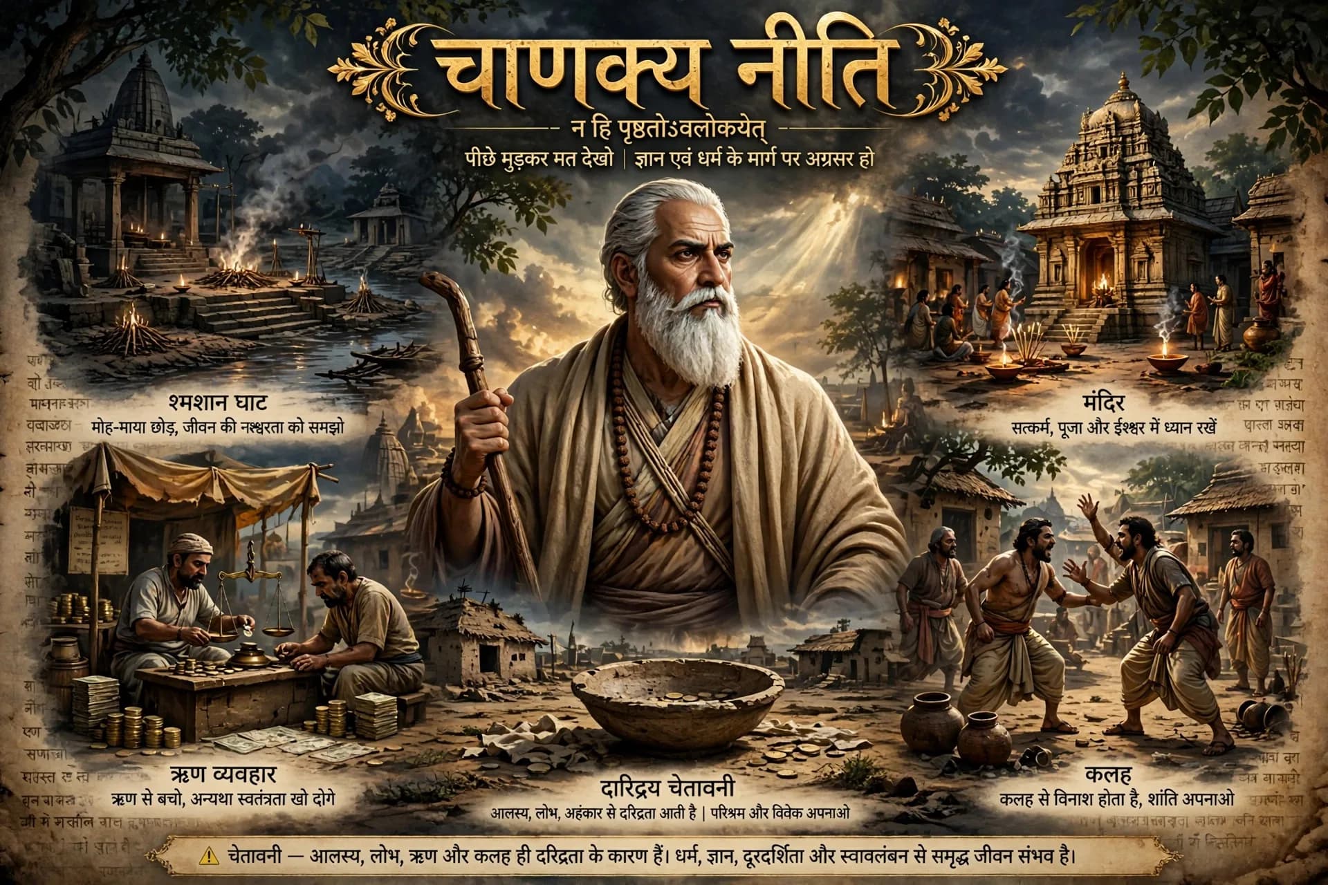 Chanakya Niti: श्मशान के अलावा इन 3 जगहों से निकलते समय पीछे देखा तो नाराज हो जाती हैं मां लक्ष्मी