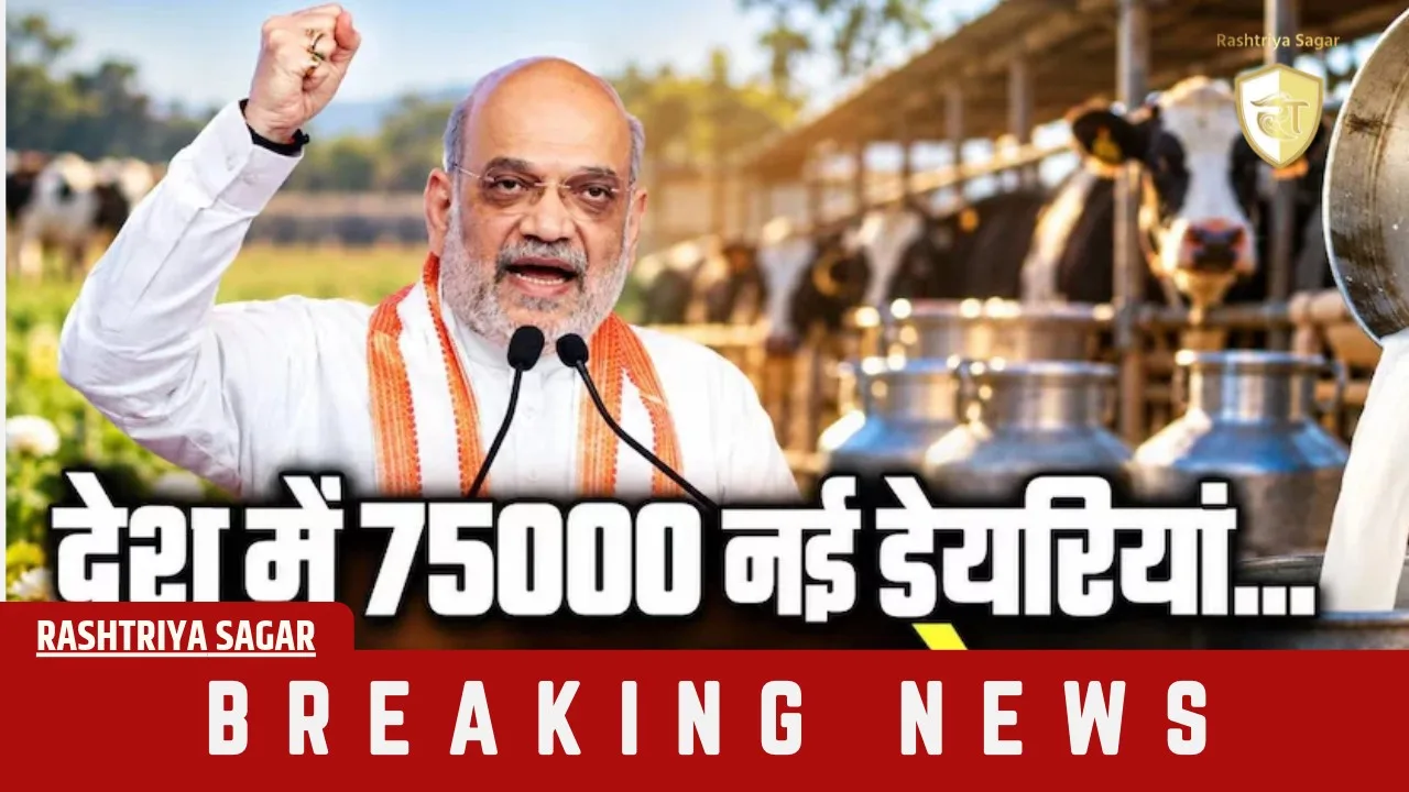 अमित शाह का बड़ा ऐलान: गांव-गांव खुलेंगी 75000 डेयरियां, दूध का मिलेगा 55 रु. दाम