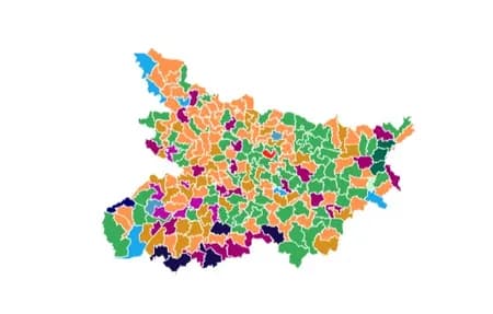 बिहार विधानसभा 2025: एनडीए को भारी बढ़त, भाजपा सबसे बड़ी पार्टी, कांग्रेस सिर्फ 6 सीटों पर आगे