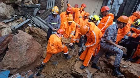 कुर्ला में भूस्खलन की दर्दनाक घटना, मलबे में दबने से दो लोगों की मौत और दो घायल