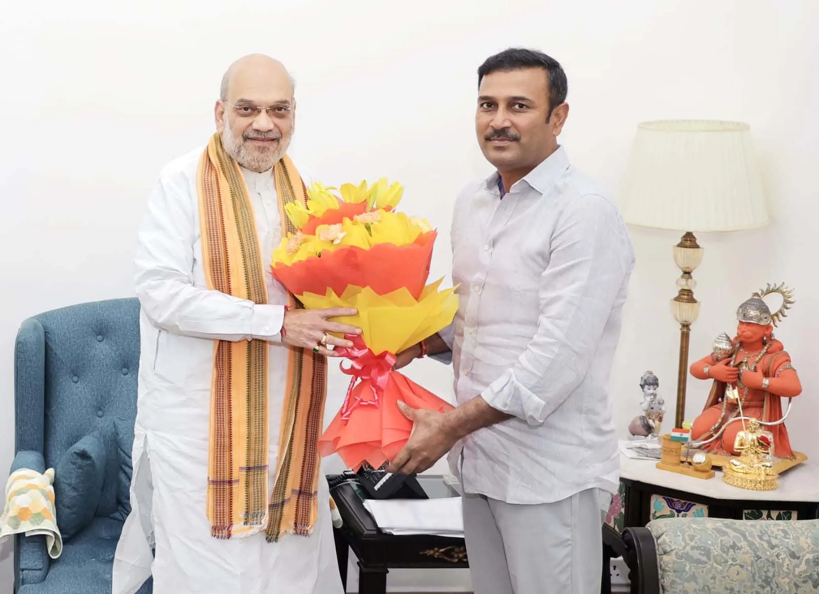 गृहमंत्री अमित शाह से आजसू पार्टी अध्यक्ष सुदेश महतो ने की मुलाकात