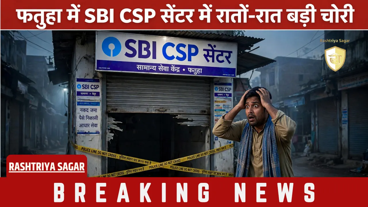 Bihar: फतुहा में SBI CSP सेंटर में बड़ी चोरी, रातों-रात उड़े साढ़े 3 लाख, शटर खुला देख उड़े होश