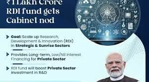 ₹1 लाख करोड़ की RDI योजना को मंत्रिमंडल की हरी झंडी – अब भारत बनेगा रिसर्च और इनोवेशन का वैश्विक केंद्र