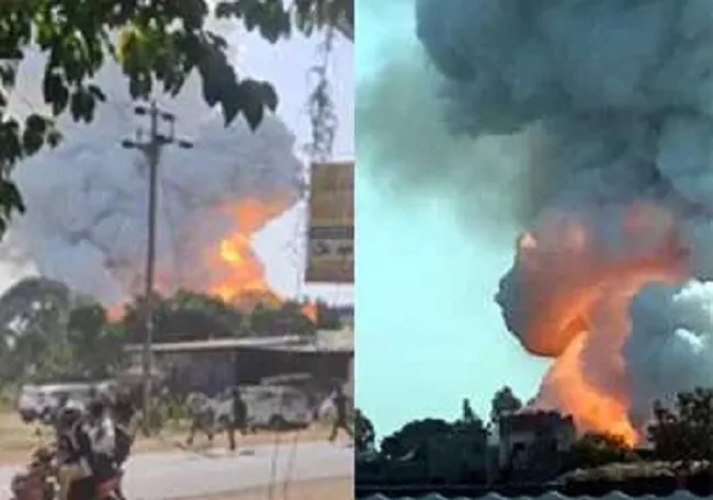 मप्रः हरदा की अवैध पटाखा फैक्ट्री में धमाके के बाद लगी भीषण आग, क्षेत्र में हड़कंप