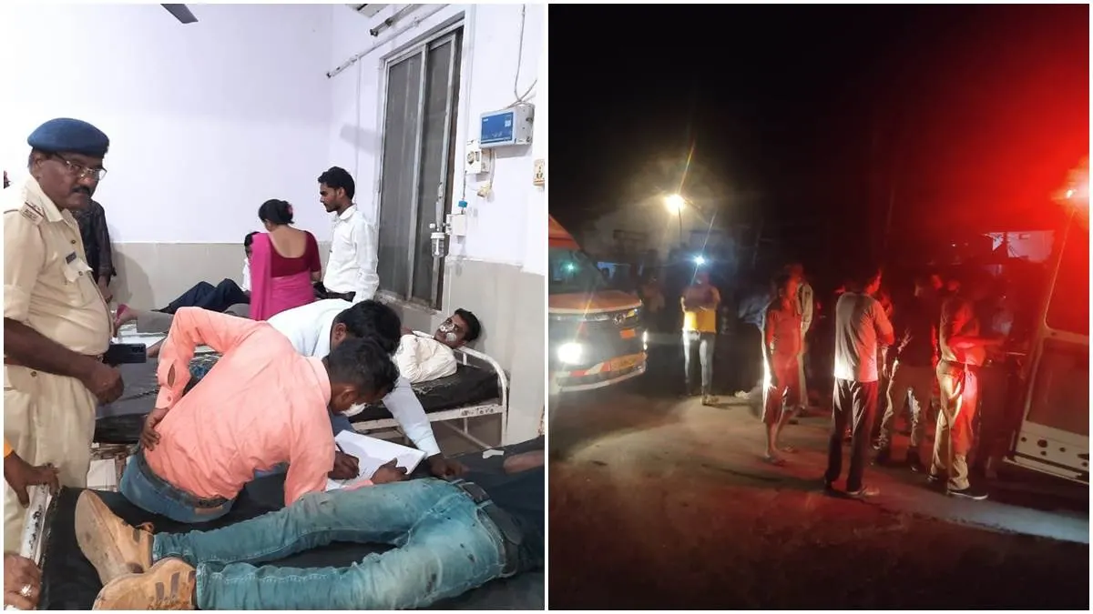 सीधी: बरात लेकर जा रही बस पेड़ से टकराई, 13 घायल