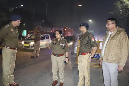 दिल्ली ब्लास्ट के बाद नोएडा अलर्ट मोड में, बॉर्डर सील-जांच तेज, रातभर पेट्रोलिंग