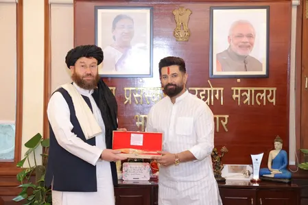 नई दिल्ली में अफगान कृषि मंत्री की चिराग पासवान से मुलाकात