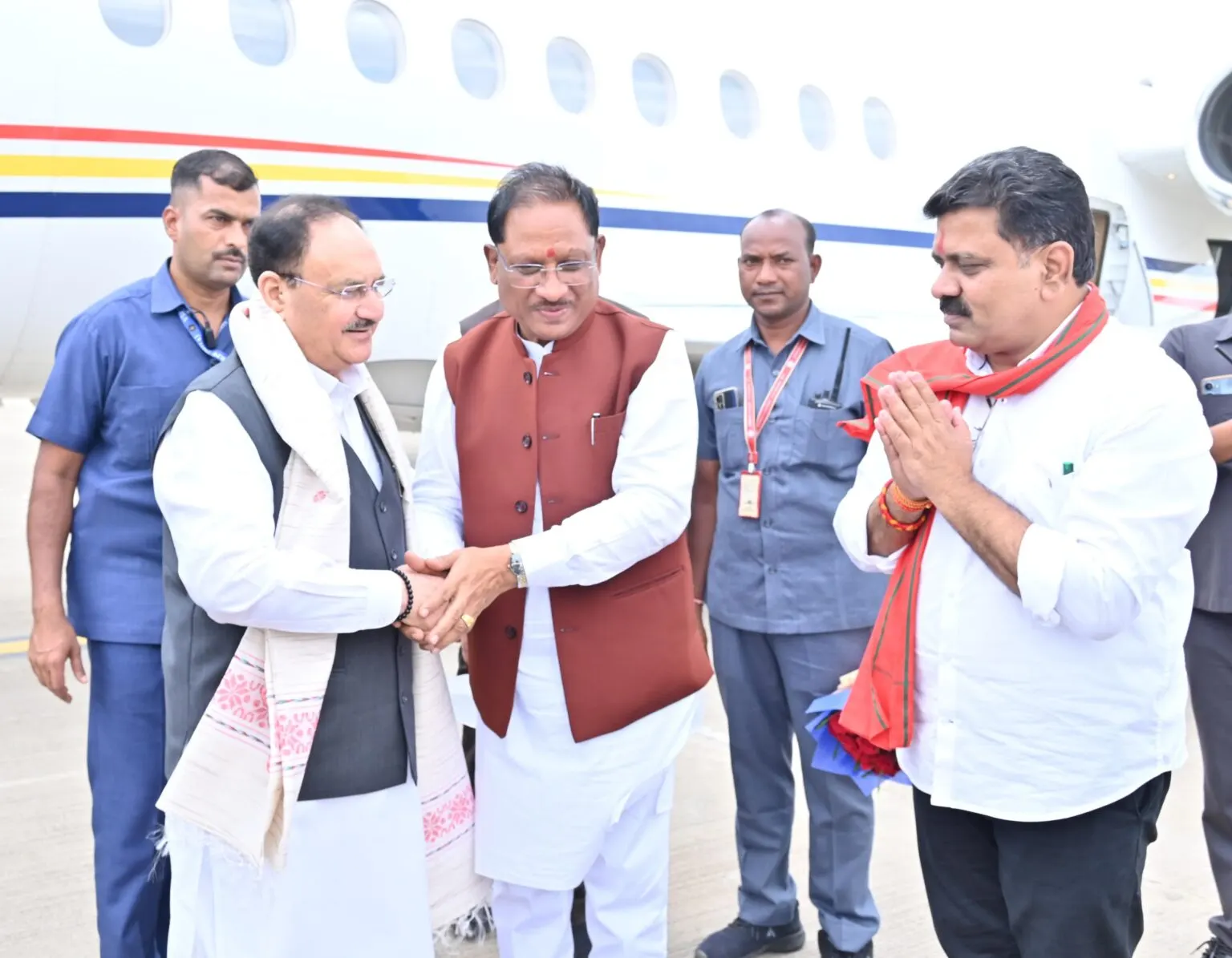 छत्तीसगढ़ पहुंचे भाजपा के राष्ट्रीय अध्यक्ष जेपी नड्डा, तीन दिवसीय शिविर का करेंगे उद्घाटन