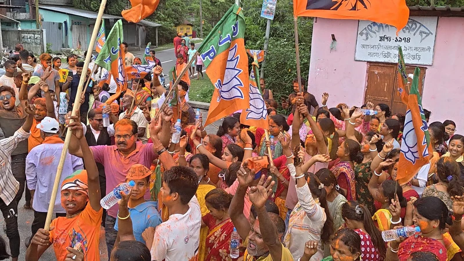 भाजपा की जीत पर भव्य विजय जुलूस