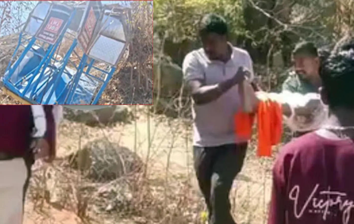 छत्तीसगढ़ के खल्लारी मंदिर में रोप-वे टूटा, एक की माैत , मुख्यमंत्री ने दिये जांच के आदेश