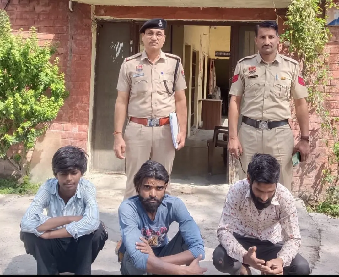 यमुनानगर:घर में घुसकर बिजली तारें चोरी करने वाले तीन आरोपी गिरफ्तार