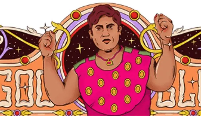 गूगल ने डूडल बनाकर भारत की पहली महिला पेशेवर पहलवान हमीदा बानो को याद किया