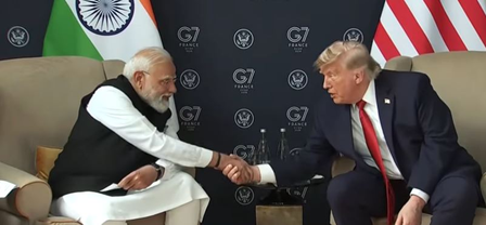 जी-7 समिट: पीएम मोदी और ट्रंप की मुलाकात, व्यापार और पश्चिम एशिया पर चर्चा