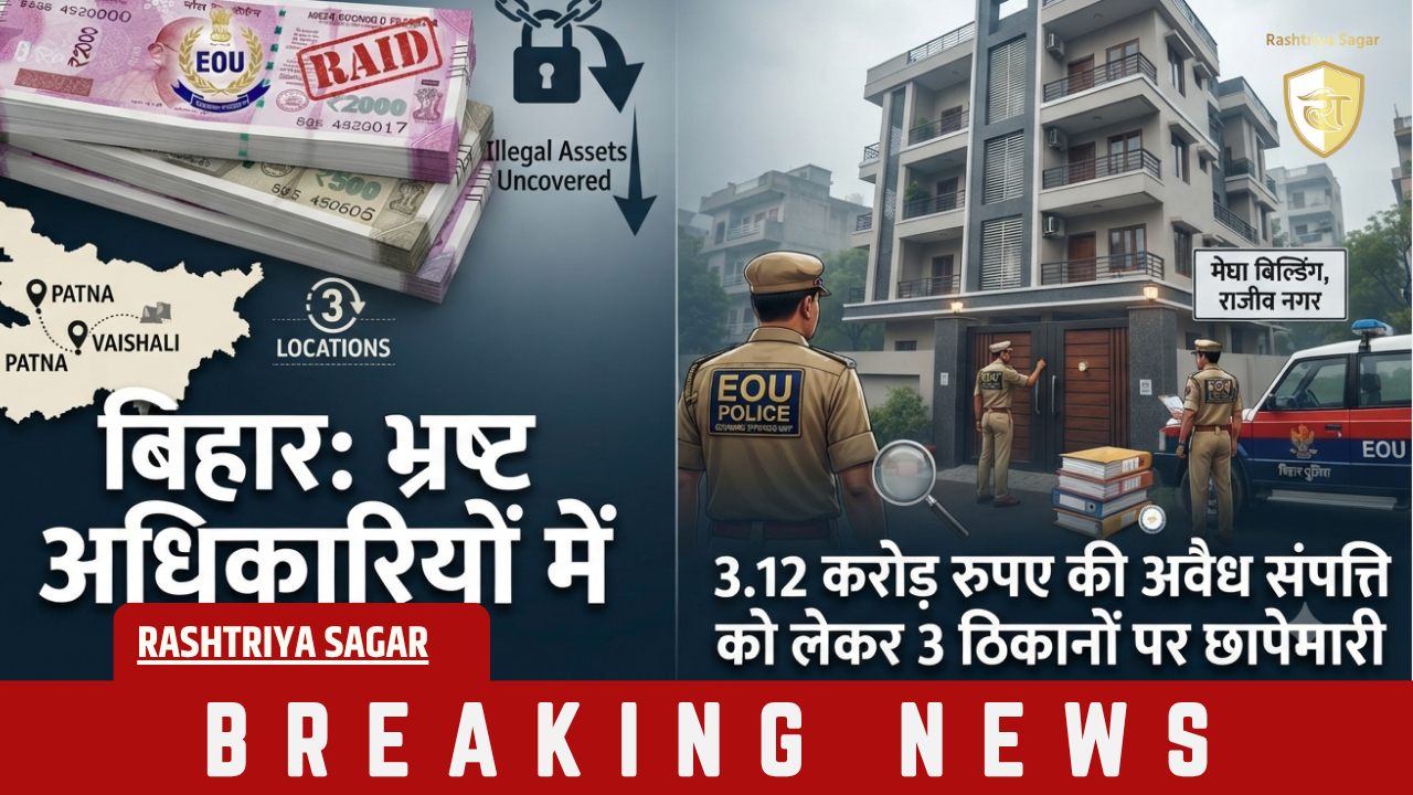 Bihar: भ्रष्ट अधिकारियों में हड़कंप! 3.12 करोड़ रुपए की अवैध संपत्ति को लेकर 3 ठिकानों पर छापेमारी