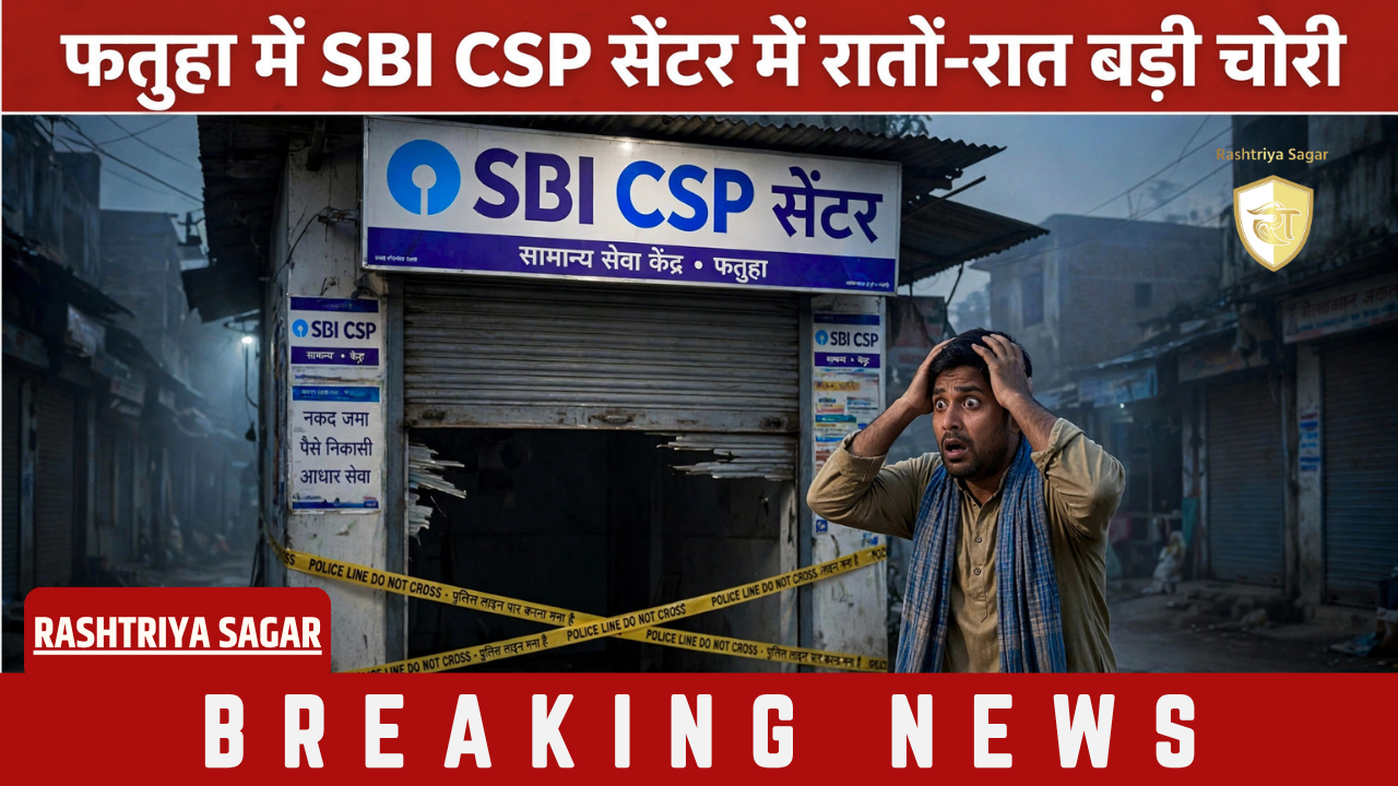 Bihar: फतुहा में SBI CSP सेंटर में बड़ी चोरी, रातों-रात उड़े साढ़े 3 लाख, शटर खुला देख उड़े होश