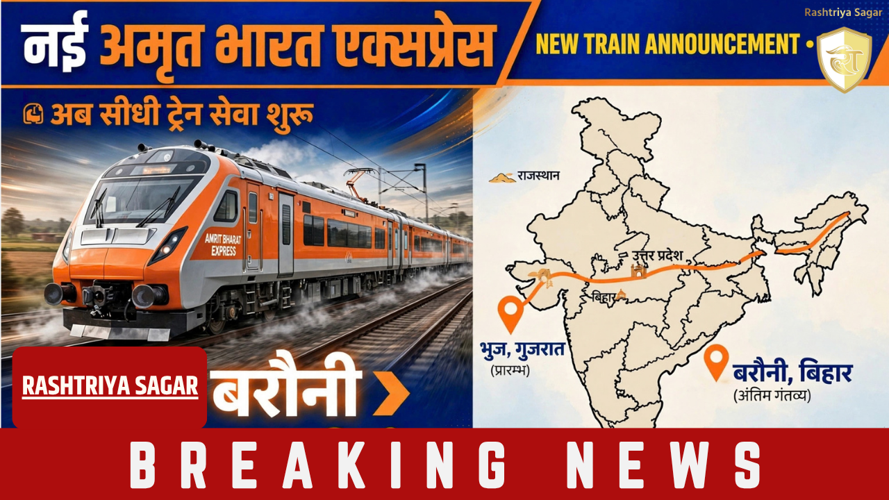 नई अमृत भारत एक्सप्रेस का ऐलान, बिहार से गुजरात तक 2532 KM का सफर, जानें पूरा शेड्यूल