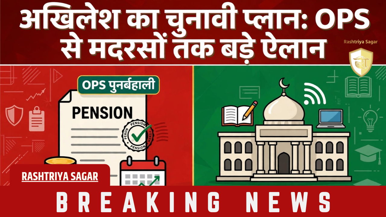 UP में सियासी भूचाल! अखिलेश का बड़ा ऐलान - सरकार बनी तो OPS लागू, मदरसे होंगे आधुनिक, महिलाओं को 40 हजार