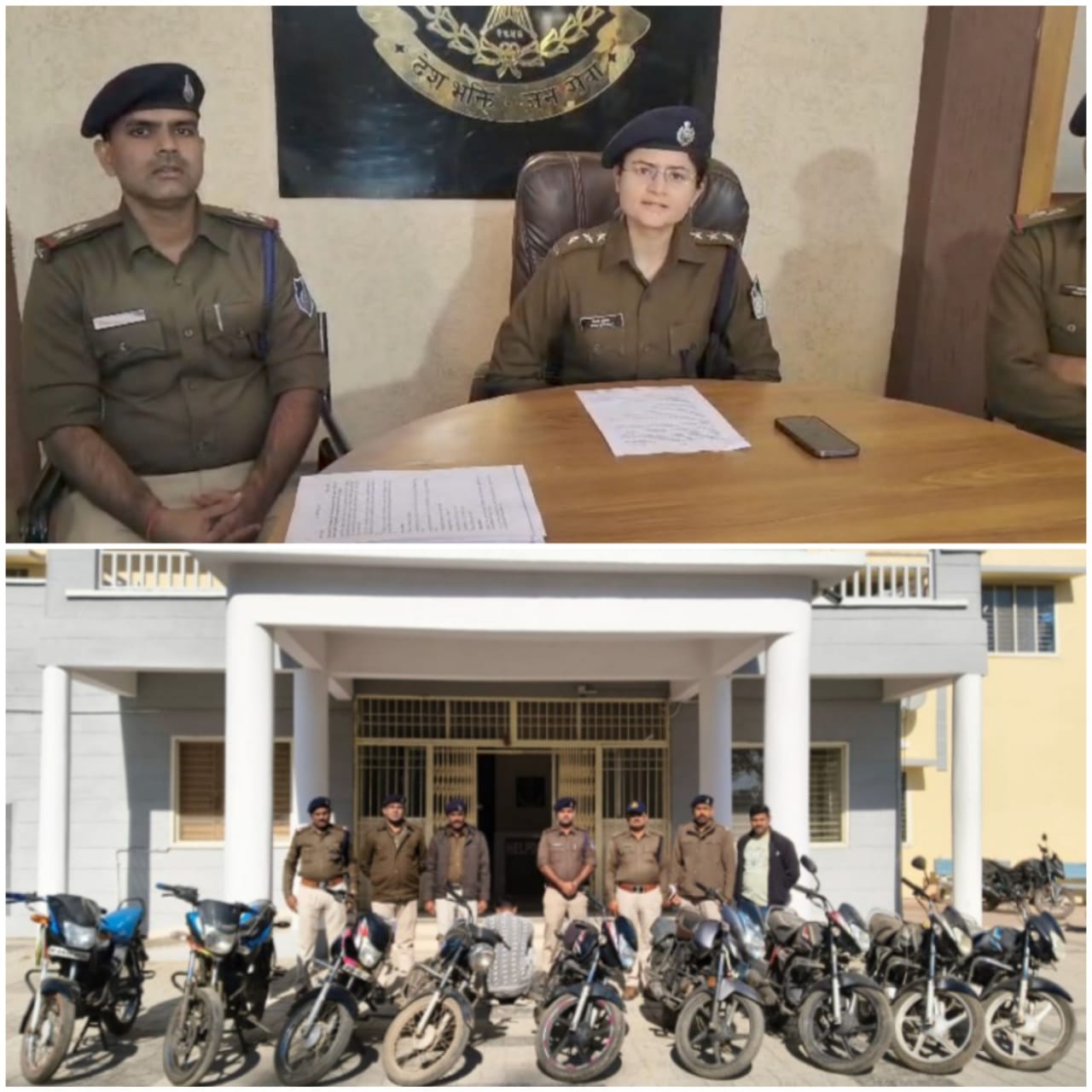 राजगढ़ः शातिर चोर गिरफ्तार,निशानदेही पर 9 बाइकें जब्त