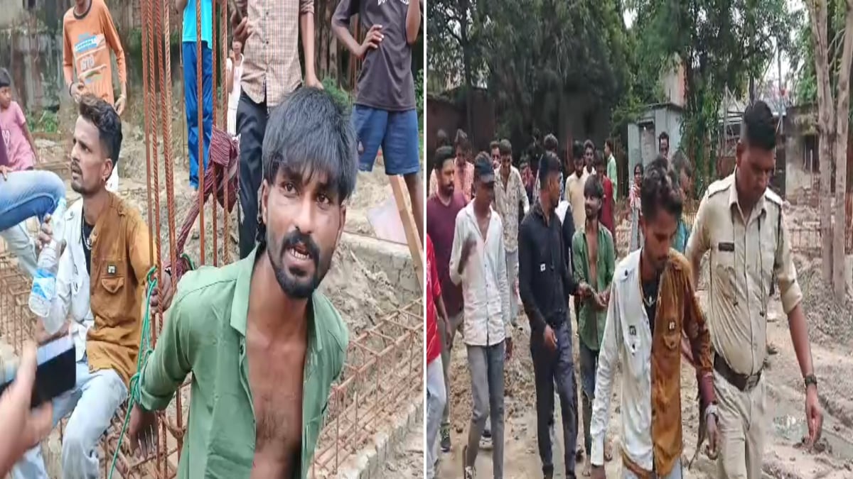 मोबाइल टावर की केबल चोरी करते दो युवकों को लोगों ने दबोचा, पुलिस को सौंपा