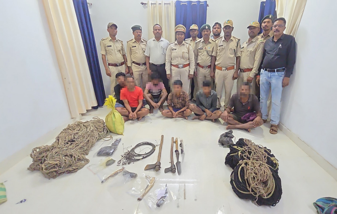 वन्यजीव शिकार मामले में बड़ी कार्रवाई, इंद्रावती टाइगर रिजर्व से छह गिरफ्तार