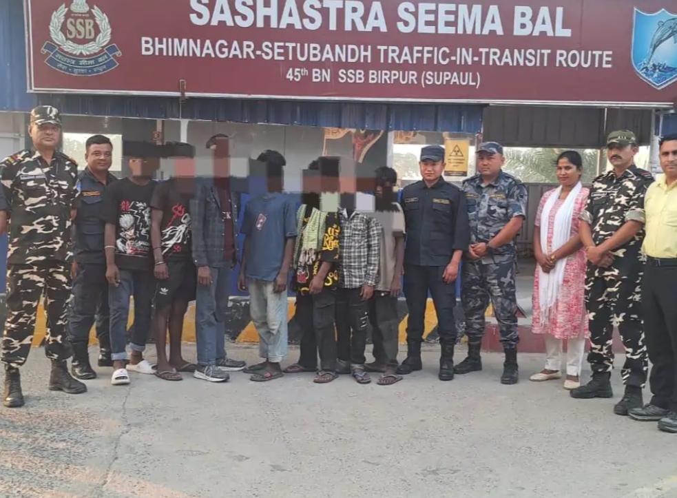 सुपौल में एसएसबी की सतर्कता से मानव तस्करी की आशंका नाकाम, सात नेपाली नाबालिग बच्चों को सुरक्षित बचाया