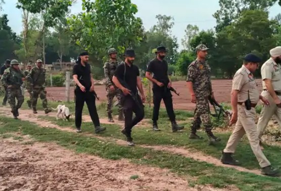 भारत-पाक सीमा से सटे पठानकोट क्षेत्र में पुलिस-बीएसएफ ने चलाया सर्च ऑपरेशन