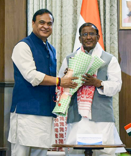 असम में मंत्रियों के विभागों का बंटवारा, राज्यपाल लक्ष्मण प्रसाद आचार्य ने दी मंजूरी