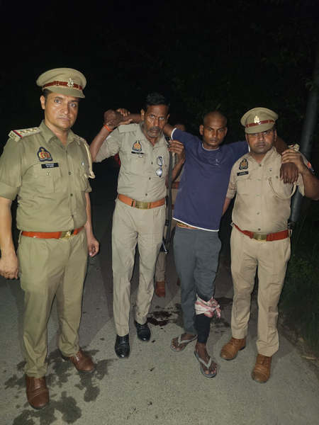 बरेली में पुलिस मुठभेड़ के बाद रेप आरोपी गिरफ्तार, पैर में लगी गोली