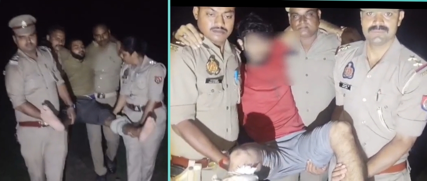 एक लाख के इनामी समेत गोकशी गैंग के पांच बदमाश गिरफ्तार, मुठभेड़ में दो घायल