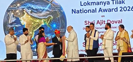 अजीत डोभाल के नाम लोकमान्य तिलक नेशनल अवॉर्ड, अमित शाह ने किया सम्मान समारोह