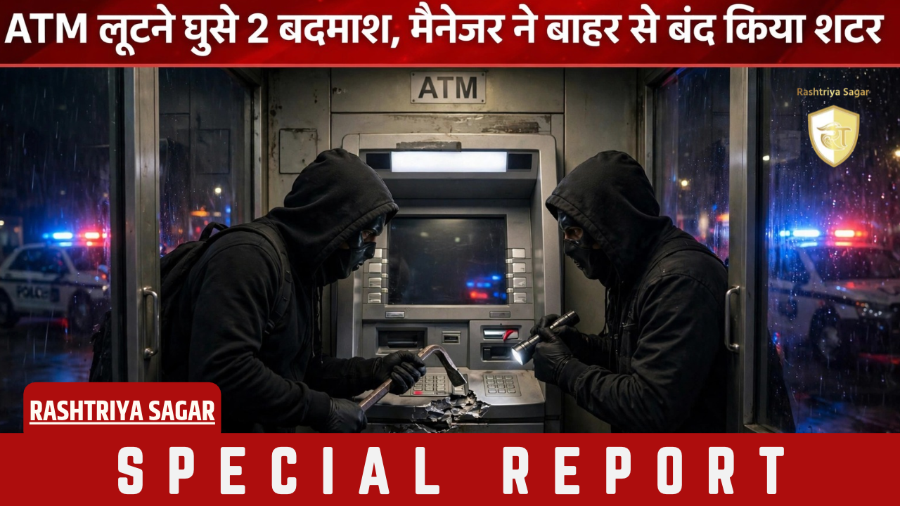 आधी रात ATM लूटने पहुंचे बदमाशों के साथ जो हुआ उसे सुनकर उड़ जाएंगे आपके होश